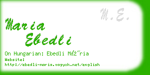 maria ebedli business card